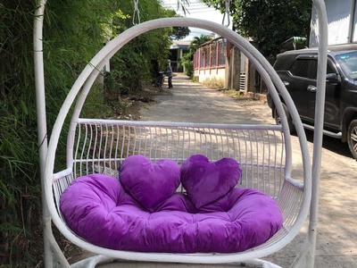 Xích đu đôi nhựa giả mây 5