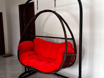 Xích đu đôi nhựa giả mây 6