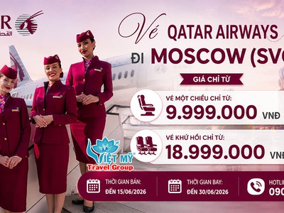 Ưu đãi đặc biệt: Bay Moscow chỉ từ 9.999.000 VNĐ/lượt 0