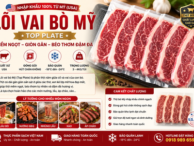 Lõi vai bò Mỹ áp chảo mềm thơm chuẩn nhà hàng 0