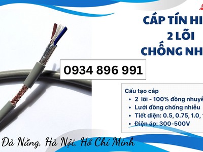 Cung Cấp Cáp Tín Hiệu 2x1.5 2x1.0 2x0.75 2x0.5 Tại Bình Định, Gia Lai 2