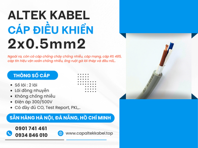 Cáp điều khiển 2x0.5 Altek Kabel chính hãng tại Hà Nội, Đà Nẵng, HCM 0