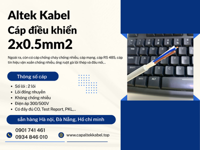 Cáp điều khiển 2x0.5 Altek Kabel chính hãng tại Hà Nội, Đà Nẵng, HCM 2