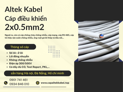 Cáp điều khiển 2x0.5 Altek Kabel chính hãng tại Hà Nội, Đà Nẵng, HCM 3