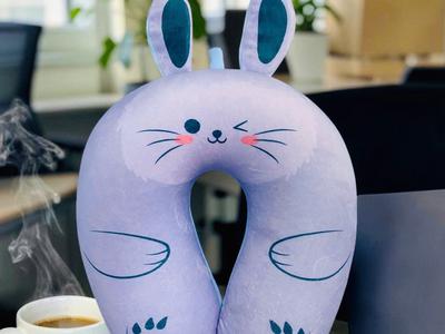 Gối kê cổ chữ U du lịch hạt xốp in hoạt hình vui nhộn siêu cute 10