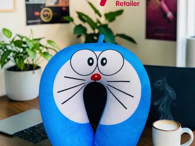 Gối kê cổ chữ U du lịch hạt xốp in hoạt hình vui nhộn siêu cute 15