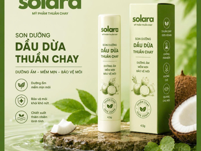 Son Dưỡng Dầu Dừa Thuần Chay Solara   Giải Pháp Dưỡng Môi Tự Nhiên Cho Đôi Môi Mềm Mịn 0