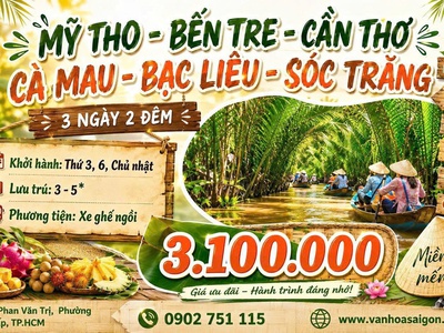Miền Tây - Cà Mau 3N3Đ 2026 SGC 1