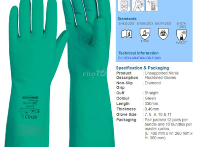 Găng Tay Nitrile GMG N1555 Chống Hóa Chất Lựa chọn đáng tin cậy cho môi trường công nghiệp 0