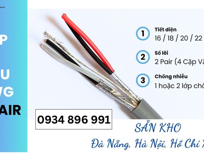 Cáp Tín Hiệu 2 Pair Giá Cạnh Tranh Phân Phối Gia Lai, Kon Tum, Đắk Lắk 1