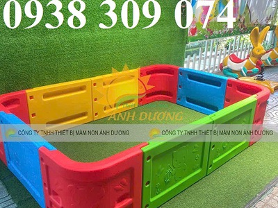 Nhà banh nhựa lắp ráp trẻ em, quây bóng nhựa mầm non 0