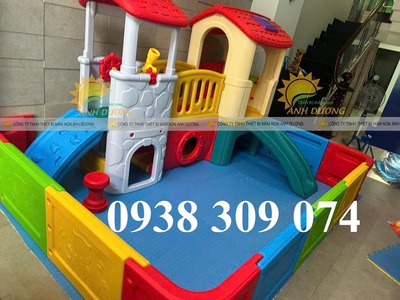 Nhà banh nhựa lắp ráp trẻ em, quây bóng nhựa mầm non 1