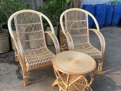Bàn ghế mây tre đan uống trà 1