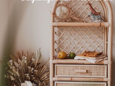 Kệ mây tự nhiên- Kệ sách báo mây tre 8