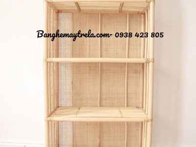 Kệ mây tự nhiên- Kệ sách báo mây tre 9