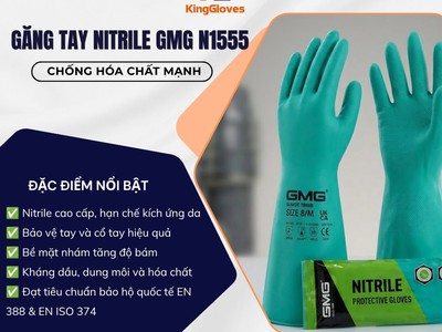 Găng Tay Nitrile GMG N1555 - Chống Hóa Chất Bảo Vệ Đôi Tay 0