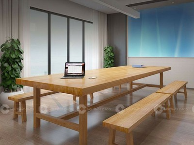 Bàn Họp Gỗ Tự Nhiên Hiện Đại Cho 10 Người 1