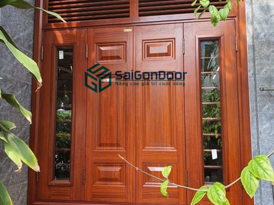 Cửa sổ thép vân gỗ bền đẹp 0