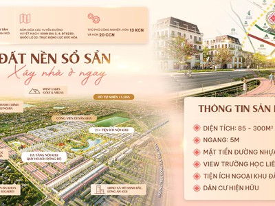Đất nền sổ sẵn, gần trung tâm cụm khu công nghiệp đức hòa, chỉ từ 2,1 tỷ/nền 1