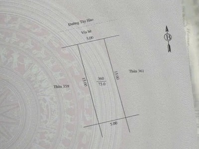 Bán đất mặt phố Tây Hào, ph Ngọc Châu, TP Hải Dương, 75m2, mt 5m, KD buôn bán tốt 2