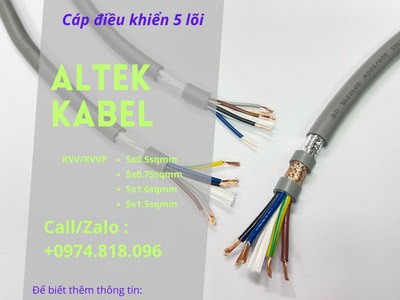 Cáp điều khiển Altek Kabel SH-500 5G1.5 chống nhiễu 4