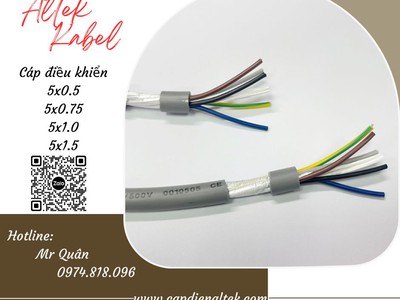 Cáp điều khiển Altek Kabel SH-500 5G1.5 chống nhiễu 0