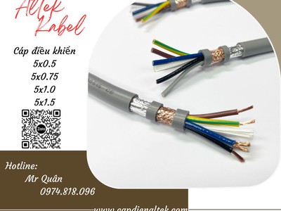 Cáp điều khiển Altek Kabel SH-500 5G1.5 chống nhiễu 1