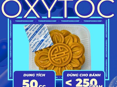 Chống mốc bánh trung thu, sử dụng ngay gói hút oxy - oxytoc 2
