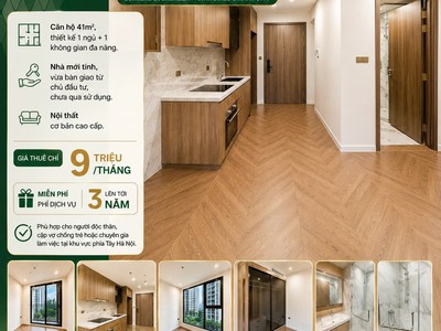 Giá thuê chỉ 9 triệu/tháng. Miễn phí phí dịch vụ lên tới 3 năm. 0