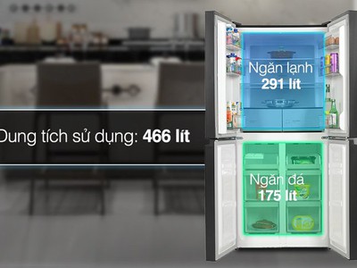 Tủ lạnh Hiatchi 4 cánh 466 lít HR4N7522DSDXVN, HR4N7520DSWDXVN 2