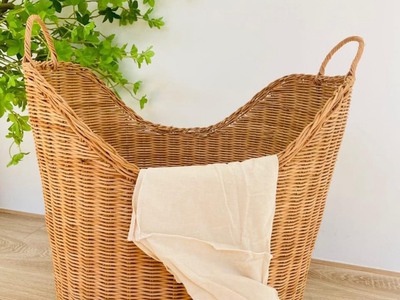 Giỏ mây đựng đồ hình oval có quai 5