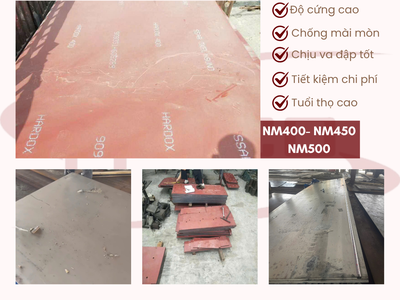 Thép tấm chịu mài mòn đặc chủng NM400 / NM450 / NM500: Giải pháp kháng va đập và tối ưu chi phí 0