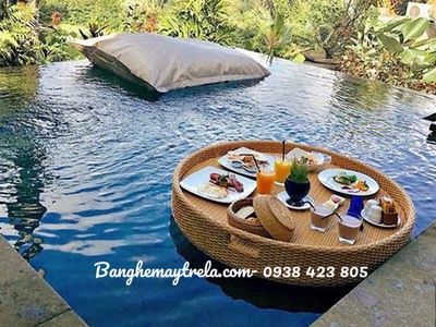 Khay nổi đồ ăn hồ bơi 0