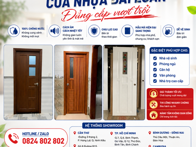 CỬA NHỰA ĐÀI LOAN SAIGONDOOR Bền đẹp Chống nước Giá hợp lý 0