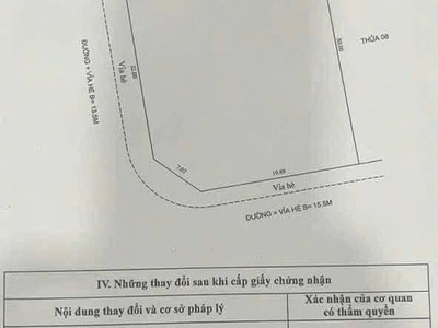 Bán đất lô góc thương mại dịch vụ mặt đường Trường Chinh, TP HD, 724m2, 3 mặt đường 2