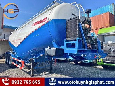 Rơ mooc bồn xi téc Mingwei 52 khối chuyên chở bụi thép, xi măng rời, ... 0