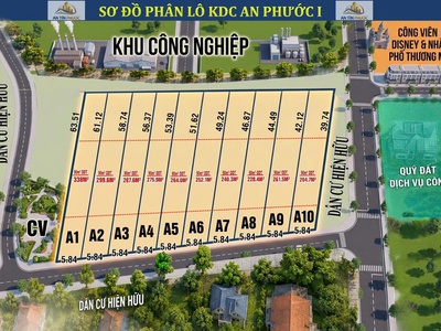 Chỉ còn 10 lô đẹp nhất dự án ngay tại kdc an phước i và kcn chơn thành i ii. 0