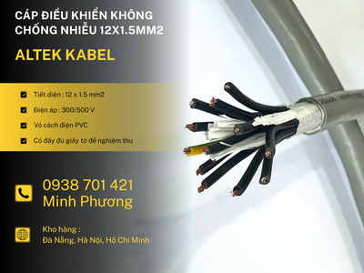 Cáp điều khiển không chống nhiễu 12x1.5mm2 chính hãng Huế, Thanh Hóa, Nghệ An 2