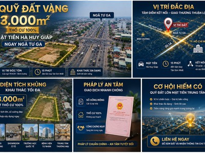 Quỹ đất vàng 2600m ful tc mặt tiền thạnh lộc 17 ngang 40 x65 chỉ 115 tỷ 0