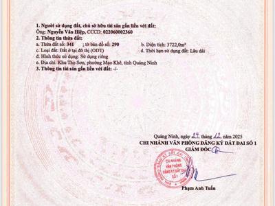 Chính chủ cần bán lô đất thọ sơn, mạo khê, đông triều, quảng ninh. 1