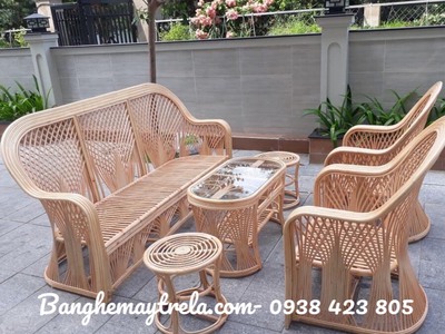Sofa salon mây tự nhiên 2