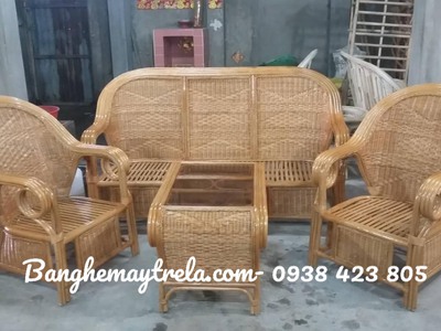 Sofa salon mây tự nhiên 4