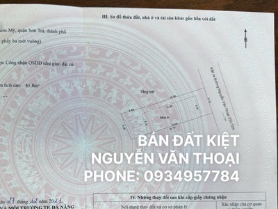 Cần bán gấp lô đất 87,3m2 gần biển Mỹ Khê cách đường Nguyễn Văn Thoại 200m - Giá 1x tỷ 4