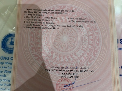 Chỉ 1,539 tỷ - Lô đất mặt tiền 7,5m sát Quốc Lộ 1A và trung tâm khu kinh tế Chu Lai 5