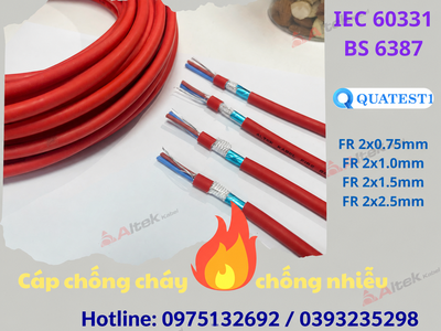 Cáp chống cháy chống nhiễu   duy trì hoạt động khi có sự cố 0
