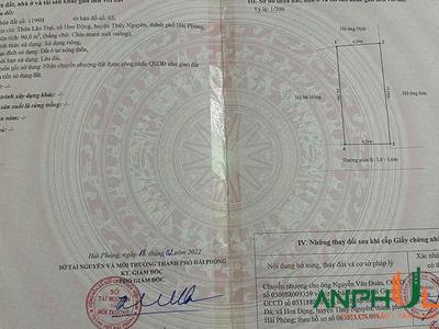 Cần bán lô đất đẹp 52.7 m2 tại TDP Lâu Trại, Phường Thủy Nguyên , TP Hải Phòng 3