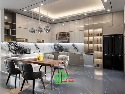 Tủ Bếp Cao Cấp Đẹp, Sang Trọng Mẫu Hiện Đại Cho Nhà Phố, Biệt Thự 9
