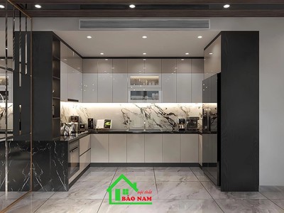 Tủ Bếp Cao Cấp Đẹp, Sang Trọng Mẫu Hiện Đại Cho Nhà Phố, Biệt Thự 4