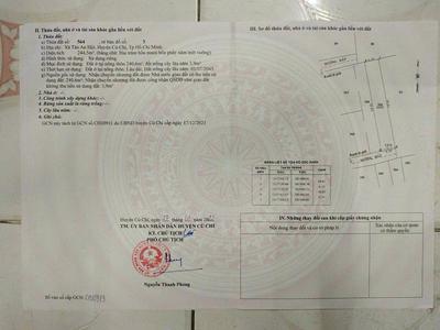 Chính chủ cần bán lô đất 245m2 ngay tân hội, củ chi 5