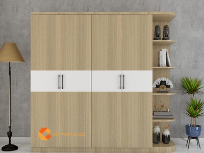 Tủ Quần Áo Gỗ Công Nghiệp MDF Phủ Melamine Màu Óc Chó - TAM09 1